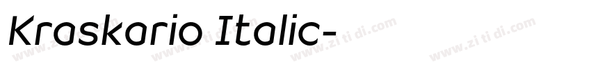 Kraskario Italic字体转换